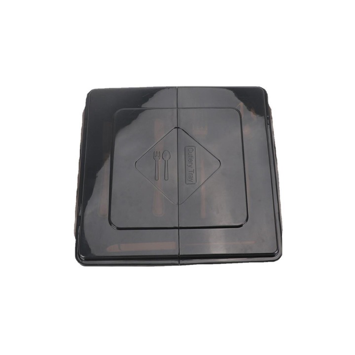 Издръжлив и преносим органайзер за прибори, органайзер за прибори от първокласен PP материал с прозрачен капак за лесен достъп и хигиена