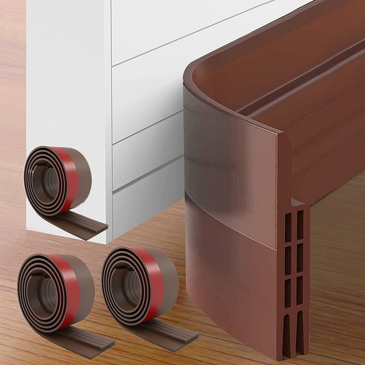 Уплътнител за врати, Enforose, устойчив на топлина и студ, регулируем, цветен, комплект от 2 броя