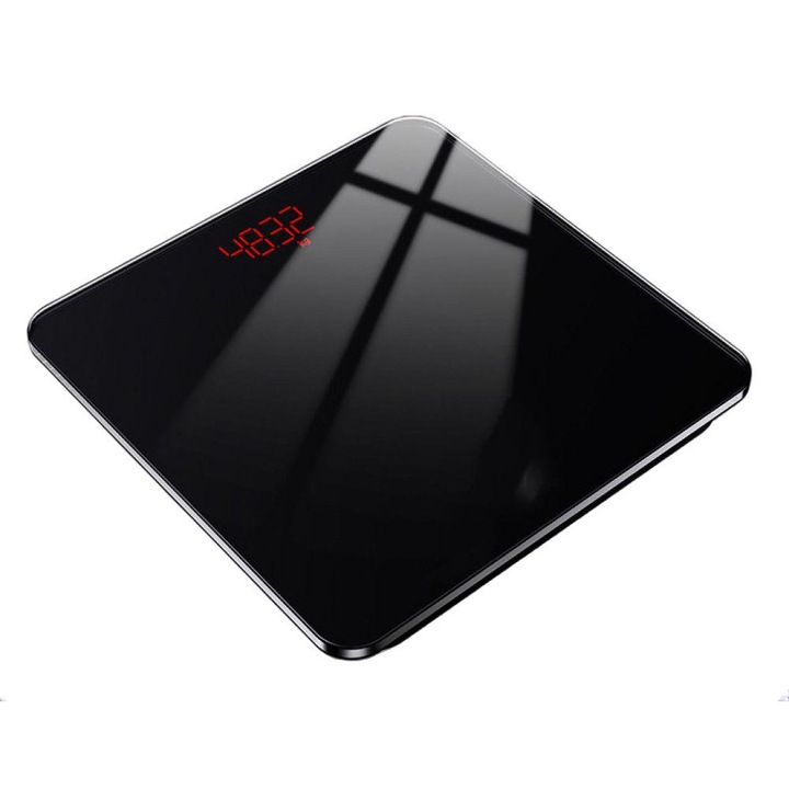 Cantar corporal digital AMRINUGL, platforma din sticla, senzor de inalta precizie, design compact