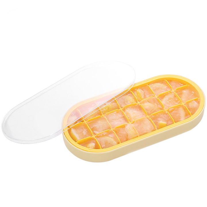 Jégkockatartó fedéllel, AMRINUGL, hatékony kialakítás, biztonságos anyag, 20x10x5cm