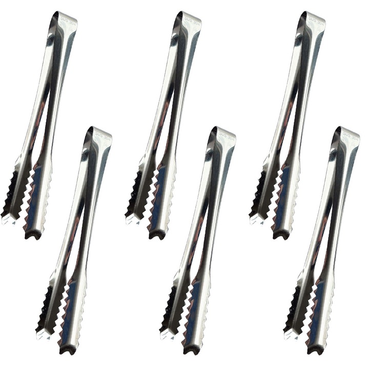 Set 6 clesti de gheata AMRINUGL, rezistente la caldura si frig, cu manere ergonomice, usor de curatat