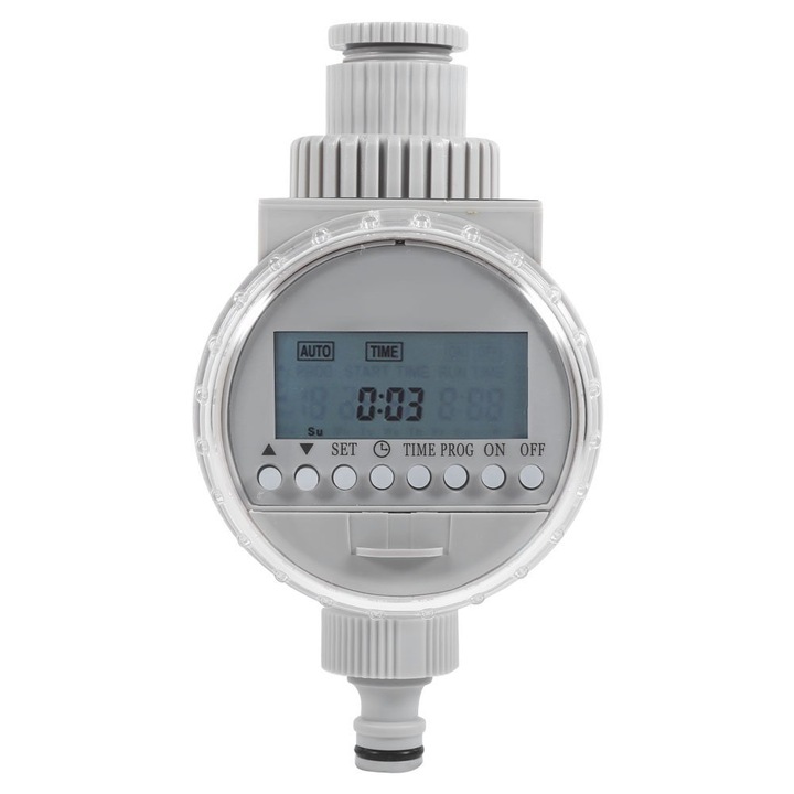 Szoláris öntözőprogramozó, programozható időzítő, 16 program, LCD, 21mm x 13mm