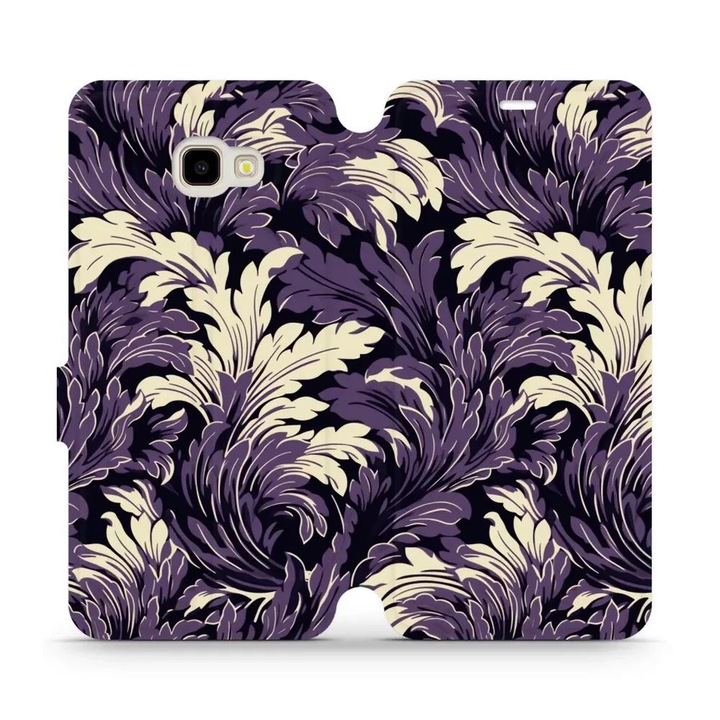 Husa flip Mobiwear pentru Samsung Galaxy J4 Plus, design flori, protectie completa