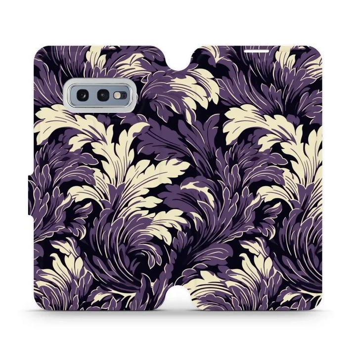 Husa flip Mobiwear pentru Samsung Galaxy S10e, flori, material din piele ecologica