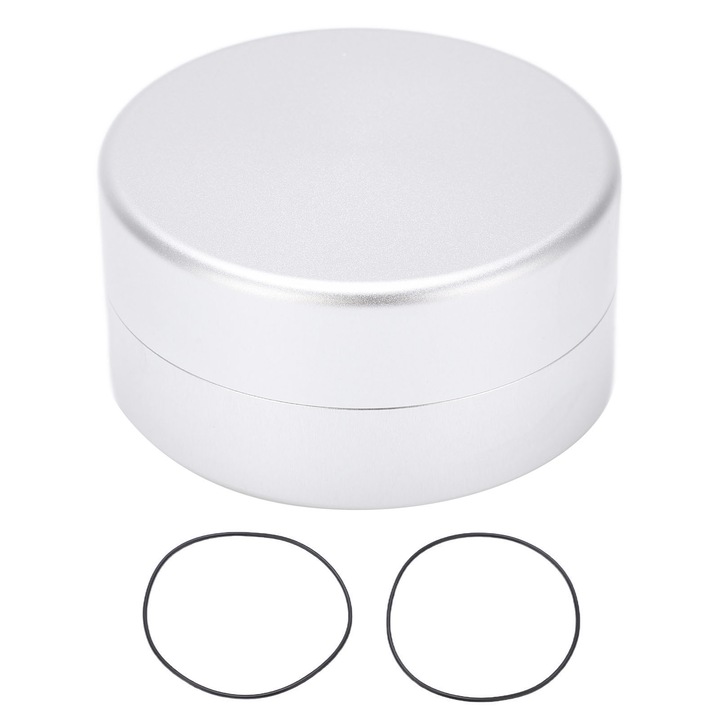 Container de depozitare pentru calatorii, Enforose, inox, portabil, impermeabil, sigiliu ermetic, argintiu