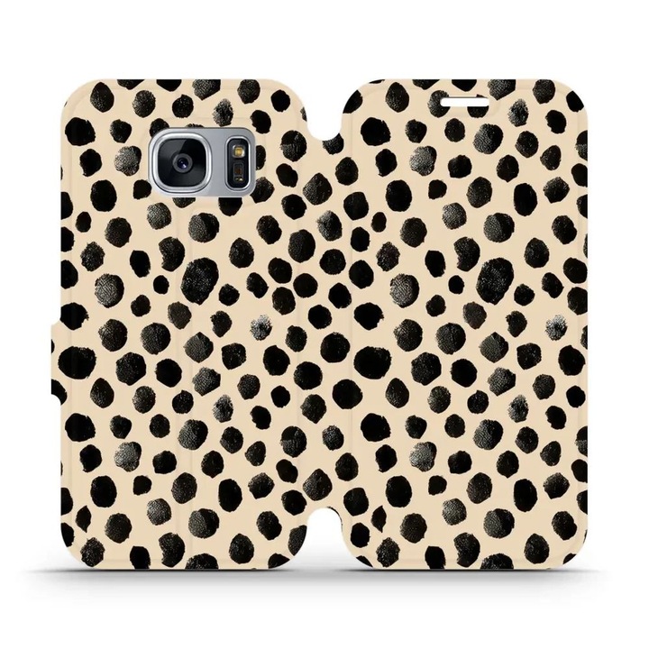 Husa flip Mobiwear pentru Samsung Galaxy S7 Edge, design elegant, rezistent la socuri si zgarieturi