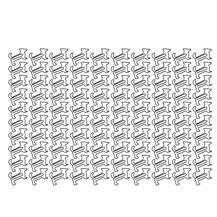 Комплект от 100 кламери във формата на куче, креативни, за ученици