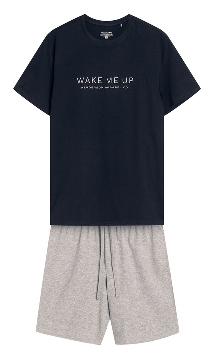 Pijama barbati Dare Henderson negru gri, Multicolor