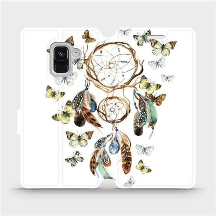 Husa flip Mobiwear pentru Samsung Galaxy A8 2018, material din piele ecologica