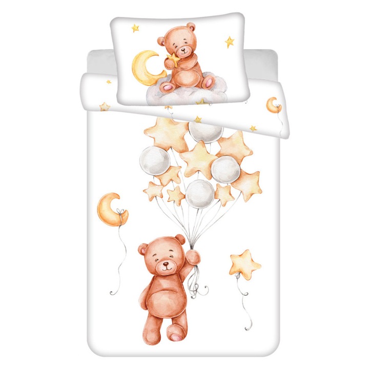 Maci Cute children, покривка за легло ovis 100×135см, 40×60см