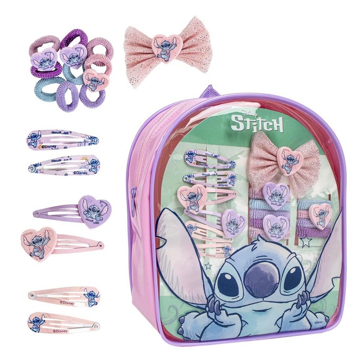 Disney Lilo és Stitch, A csillagkutya Alien Love hajkiegészítő szett táskában