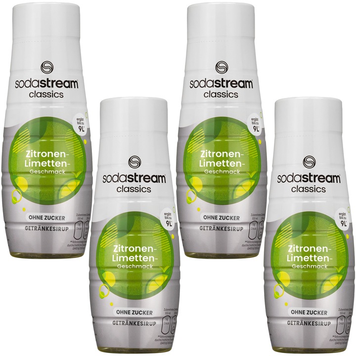 Szirup SodaStream Lemon Lime Cukormentes 440ml, 4 db