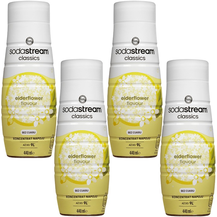 Szirup SodaStream Bodzavirág Zero 440ml, 4 db