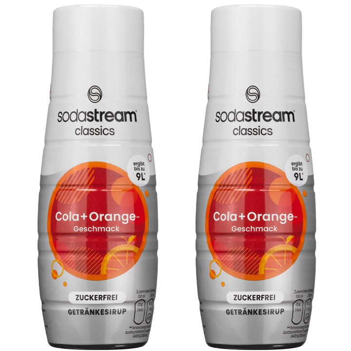 Szirup SodaStream Cola + Narancs cukor nélkül 440ml, 2 db
