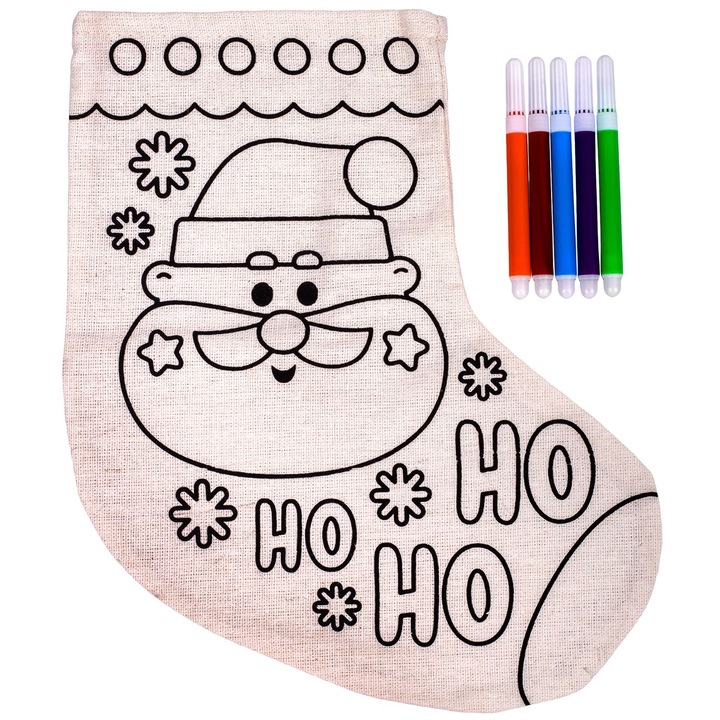 Set Creatie de Craciun Cizmulita Textila cu Decoratiun