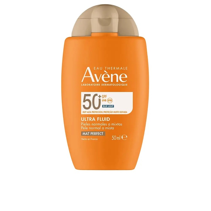 Protectie solara faciala hidratanta si matifianta anti-sebum Avene SOLAIRE ULTRA FLUIDO MAT PERFECT SPF50 50 ml