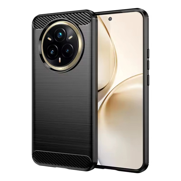 Кейс за Realme 14 Pro+ Plus Carbon Liquid Silicone Black