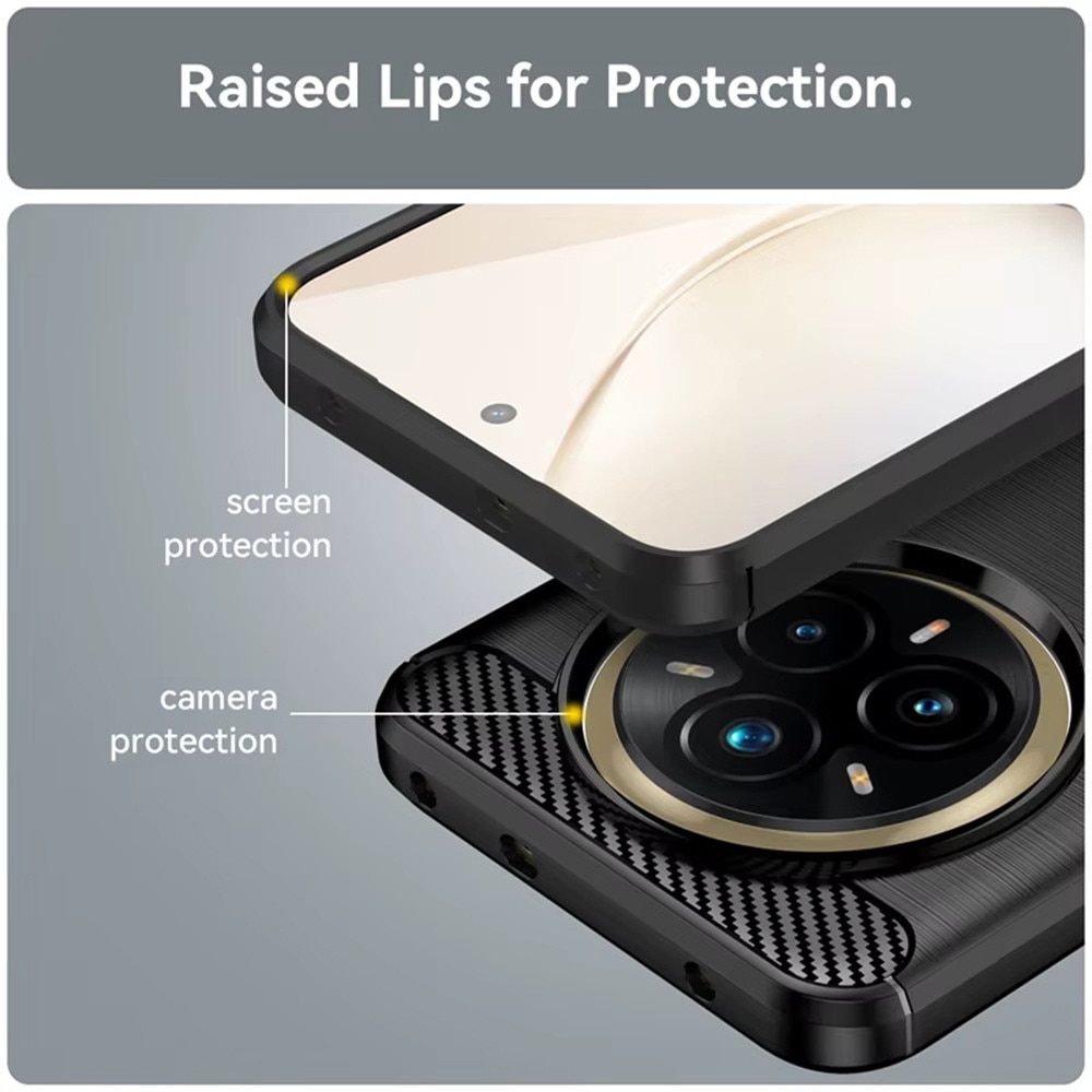 Husa pentru Realme 14 Pro+ - Techsuit Carbon Silicone - Black