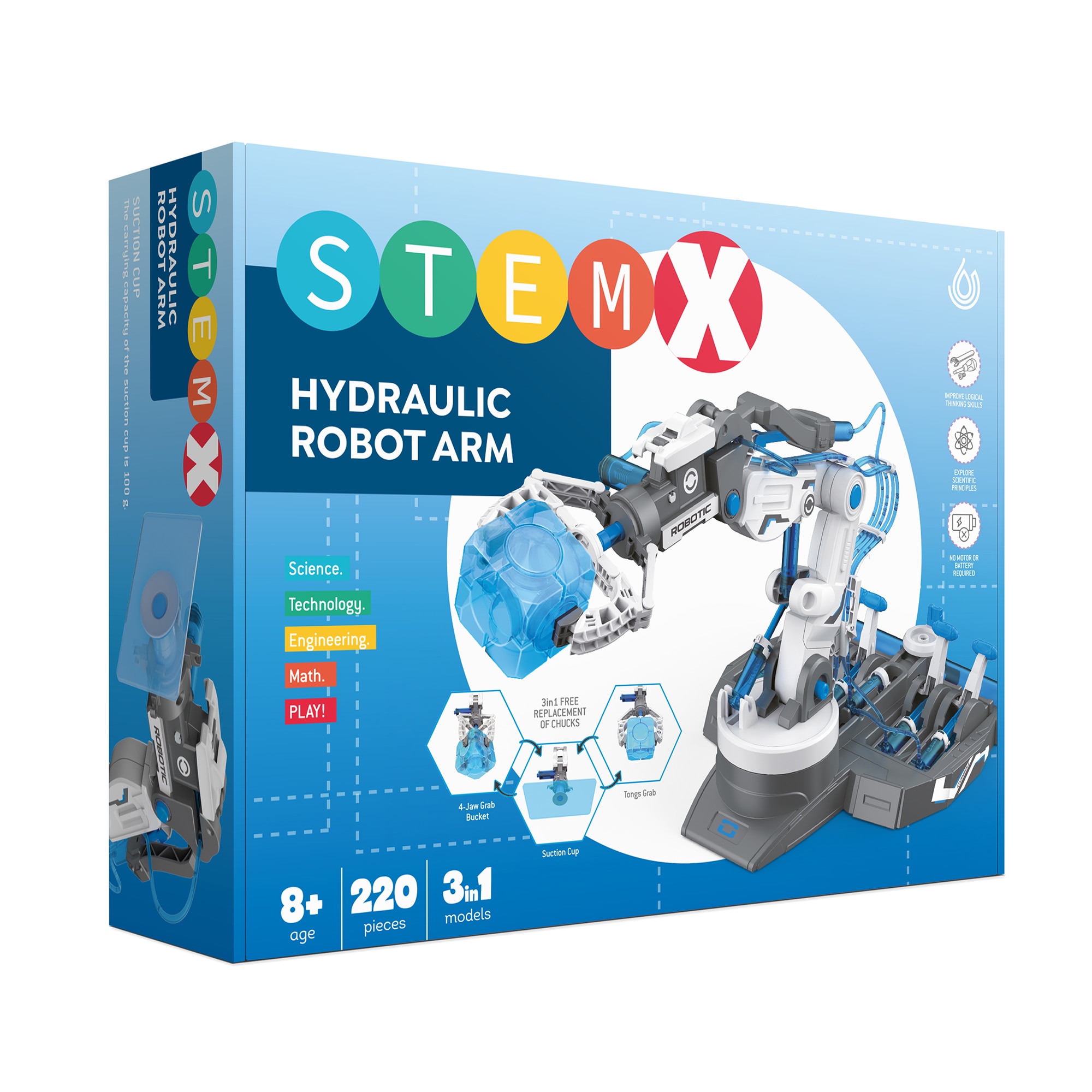 Set de constructie STEMX - Robot Hidraulic 3 In 1, 220 piese
