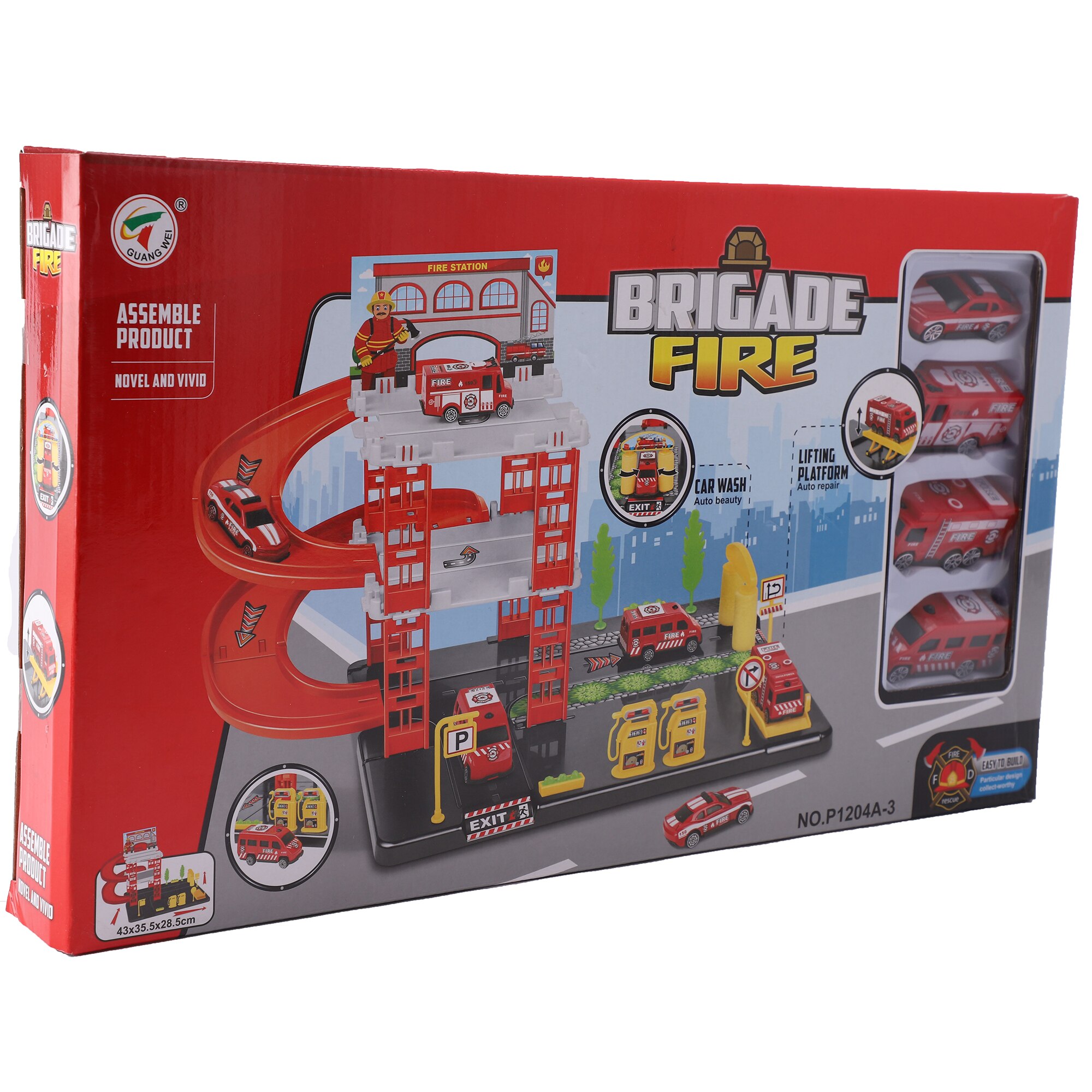 Set de joaca Brigade Fire - Statie de pompieri cu parcare