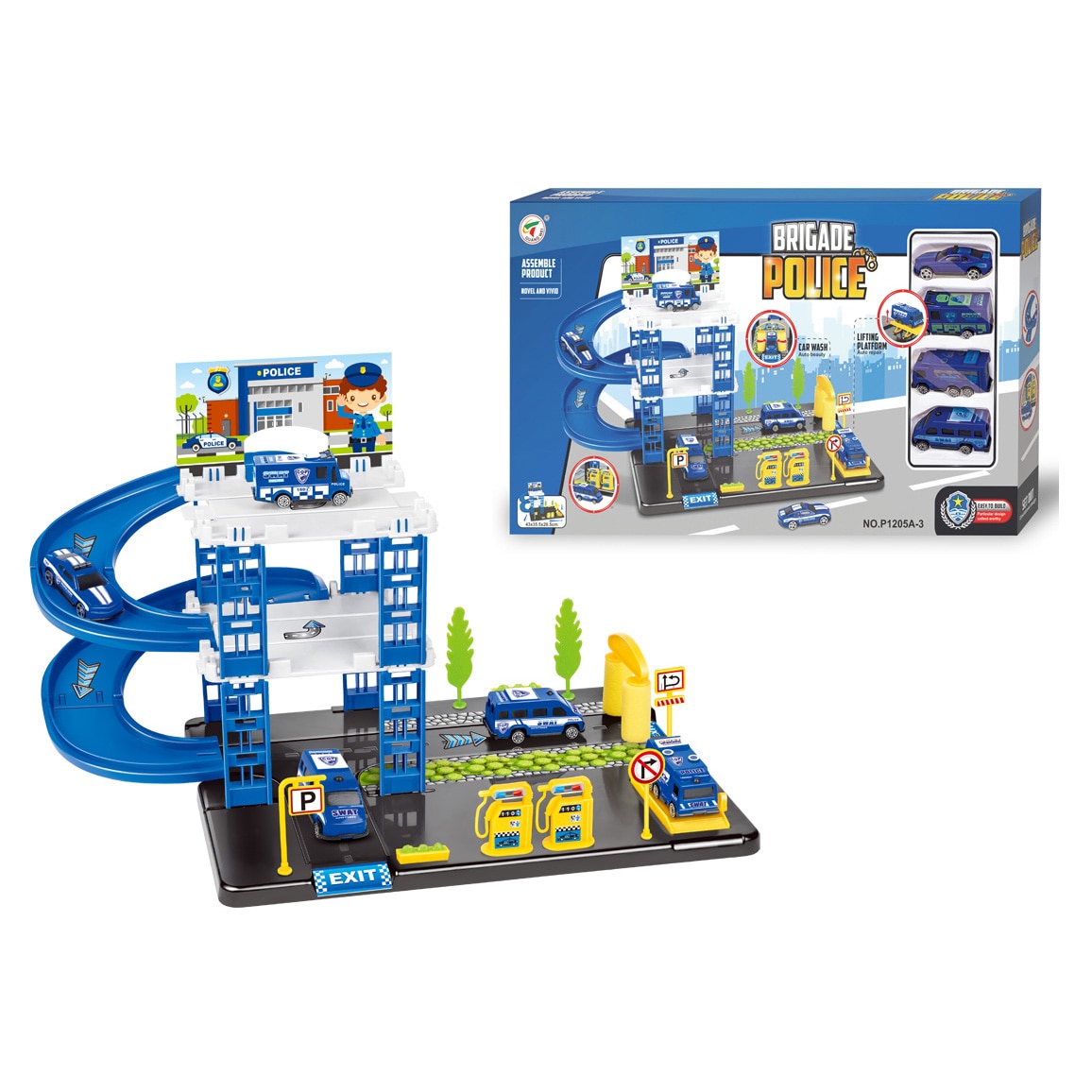 Set de joaca Brigade Police - Statie de politie cu parcare