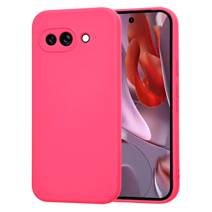 Husa pentru Google Pixel 9a, Accesorio Soft Flex Silicone, Hot Pink