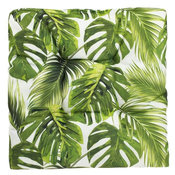 Perna decorativa pentru podea, rezistenta la apa, dimensiune 39x39 cm, doua fete, Verde