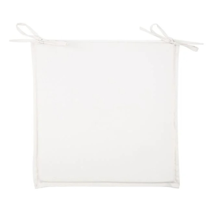 Perna pentru scaun, dimensiune 39x39 cm, doua fete, rezistenta la apa, prindere cu snur, Alba