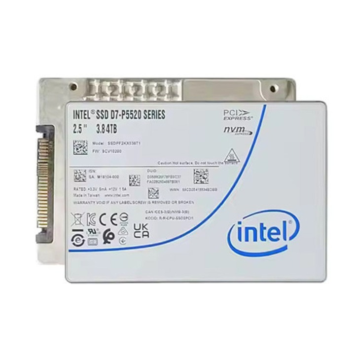 HPE 3.84TB 2 "5" Enterprise сървър SSD U.2 NVMe Gen4 Intel P5520 SSDPF2KX038T1P1 P49925-002 (НОВ)