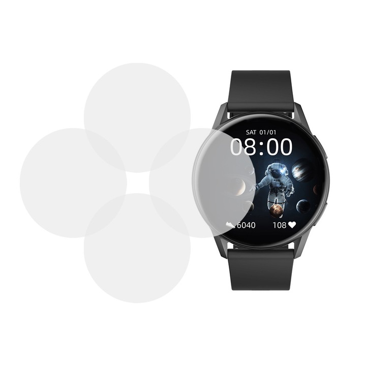 Комплект от 4 x фолио, съвместимо с Cubot W03, InvisiFlex Full Glue, регенерируем силиконов хидрогел, анти-шок и против счупване, SlimLine NanoShield, прозрачен