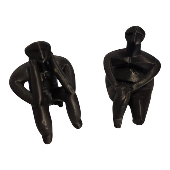 Set 2 Statui, Ganditorul de la Hamangia, 10 cm inaltime