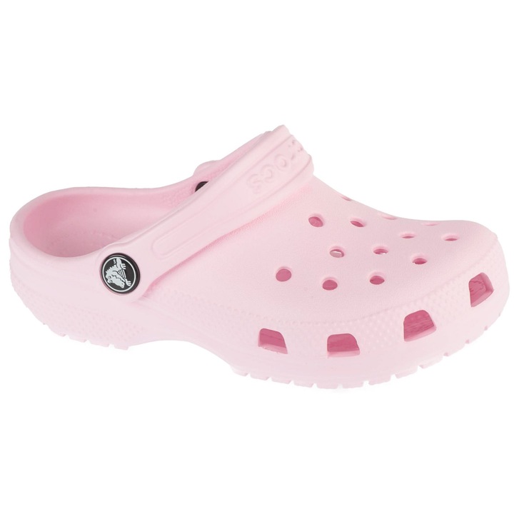 Saboti slingback de cauciuc, Crocs Classic Clog Kids 206991, Roz
