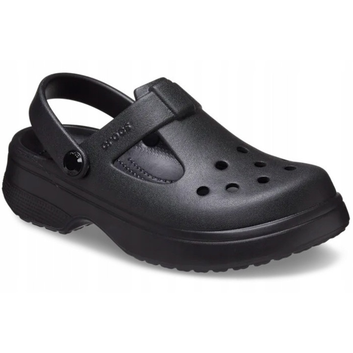 Crocs, Saboti Copiii, Classic Mary Jane Clog, Negru, Negru