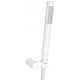 Set de dus, Rea, Lungo, Alb mat, Rezistenta la coroziune, Inaltime 25 cm, Lungime furtun 150 cm, Include Robinet, Furtun de dus, Dusul de mana