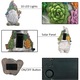 Lumina solara automata, statuie de gnom de gradina din material durabil din rasina cu plante suculente artificiale, decorare in aer liber cu lumina solara, cadouri unice de inaugurare a casei pentru curte, curte, peluza (4,5 x 5,5 x 9 inchi)