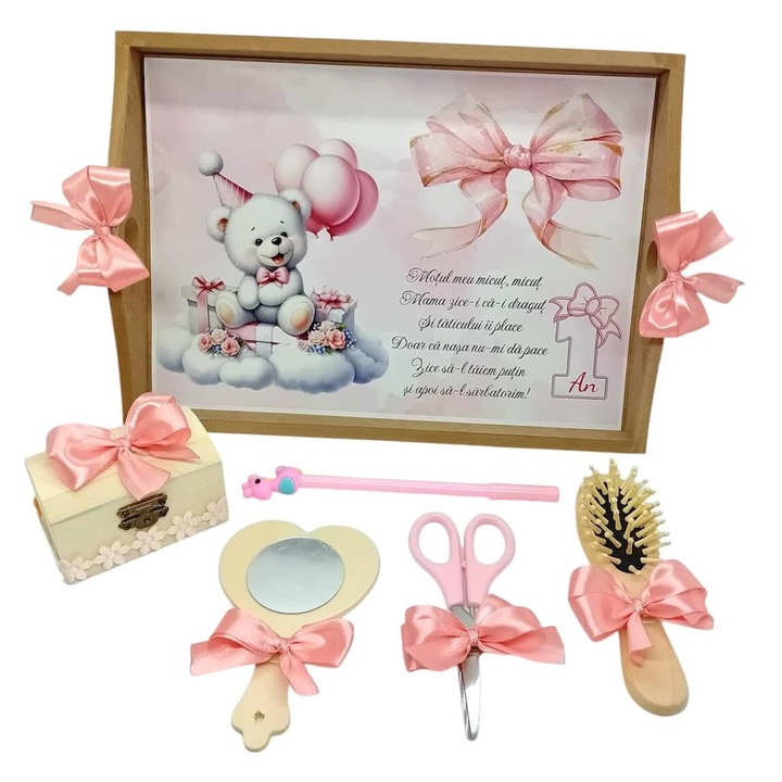 Set tava mot/turta 6 piese, personalizat manual