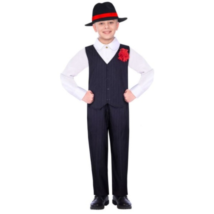 Costum gangster copil 120 cm (5-6 ani)