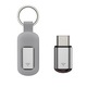 Adaptor de telecomanda universala, Axroad Mall, Adaptor telecomanda infrarosu, Plug & Play, USB Type-C, Cu breloc si husa din silicon, Pentru telefon cu Android, TV box, aer conditionat, Aliaj de aluminiu, 26*11.7*6mm, Argintiu