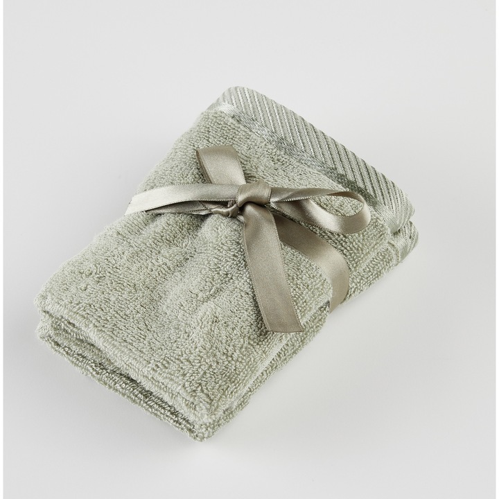 Комплект 2 кърпи - бамбукови за баня, зелени