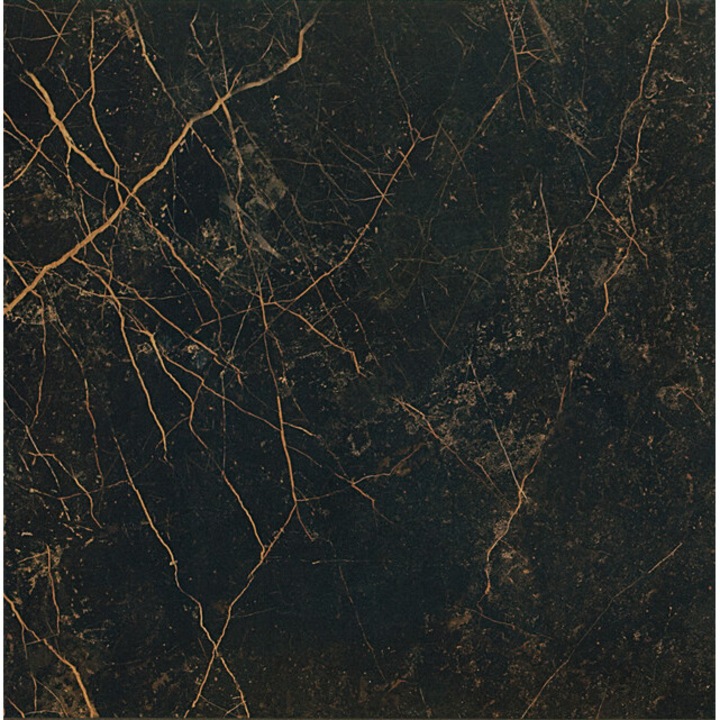 Комплект керамични плочки Versace Marble, мозайка с орнамент, черни, 1x33.3 см, 36 части