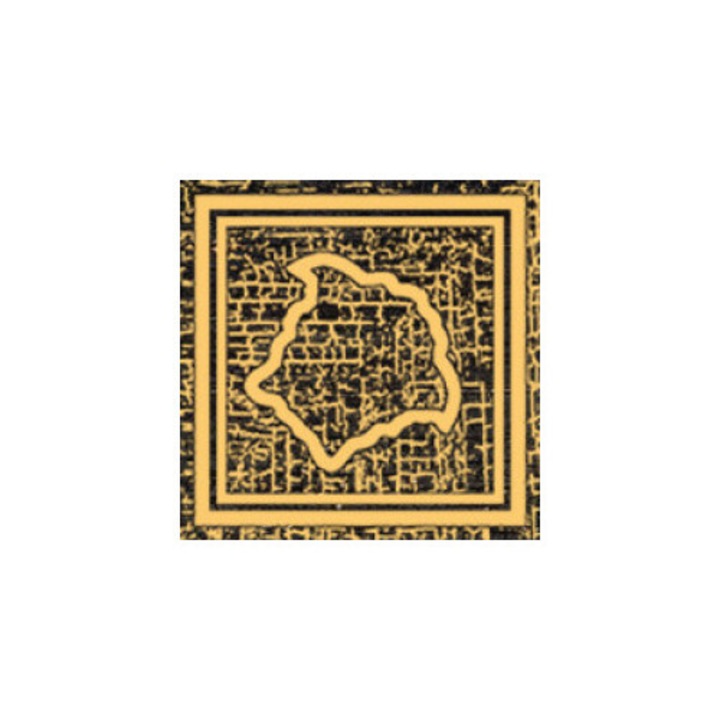 Декоративни плочки Versace ETERNO, комплект от 4, имитация на карбонизирано дърво, 10x10 см, златисто