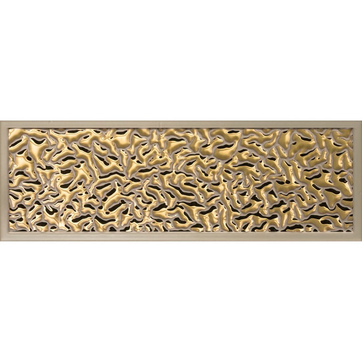 Декоративни плочки Versace, кафяво/златист нюанс, 25x75 см, комплект от 4 броя, с текстуриран орнамент