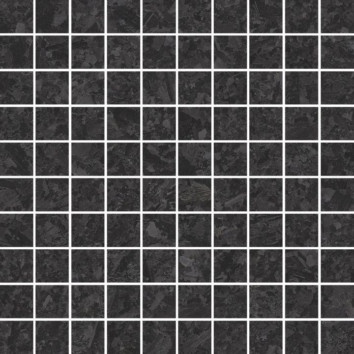 Декоративни керамични плочки Versace, модел MOS T100, нюанс NERO LAP, 30x30см, комплект от 4 броя