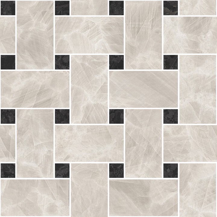 Декоративна чиния Versace, черно/бяло, елегантен дизайн, 30x30 см, комплект от 4 части