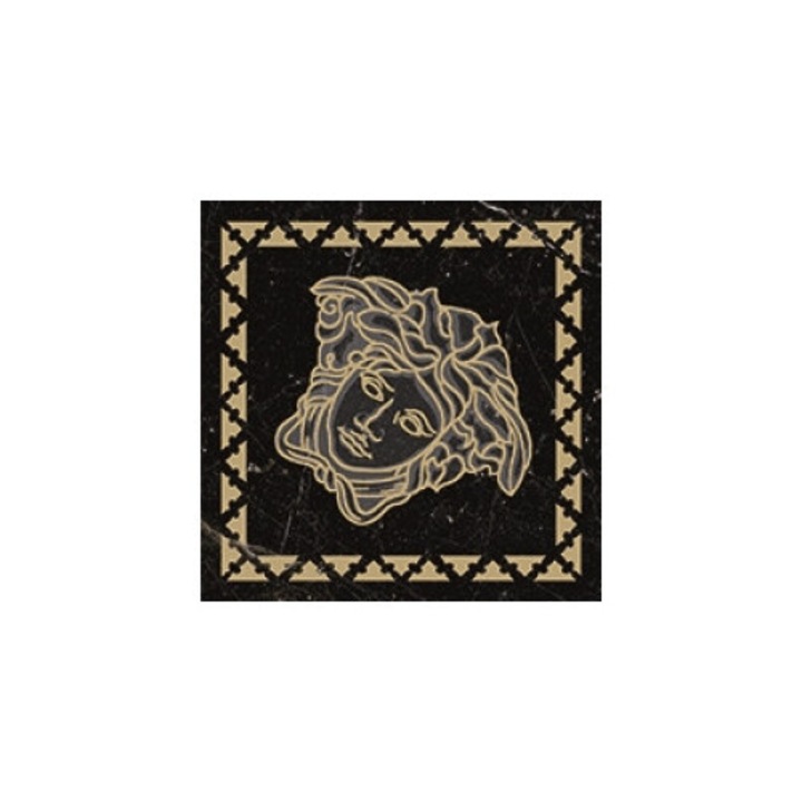 Versace dísztányér TOZZ.SABB.NERO, 10x10cm, 4 darabos, fekete/arany