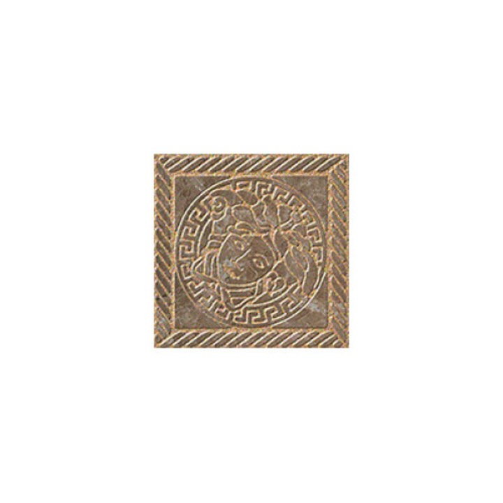 Versace dísztányér, Medusa kollekció, 11,5x11,5cm, 4 darabos szett, barna