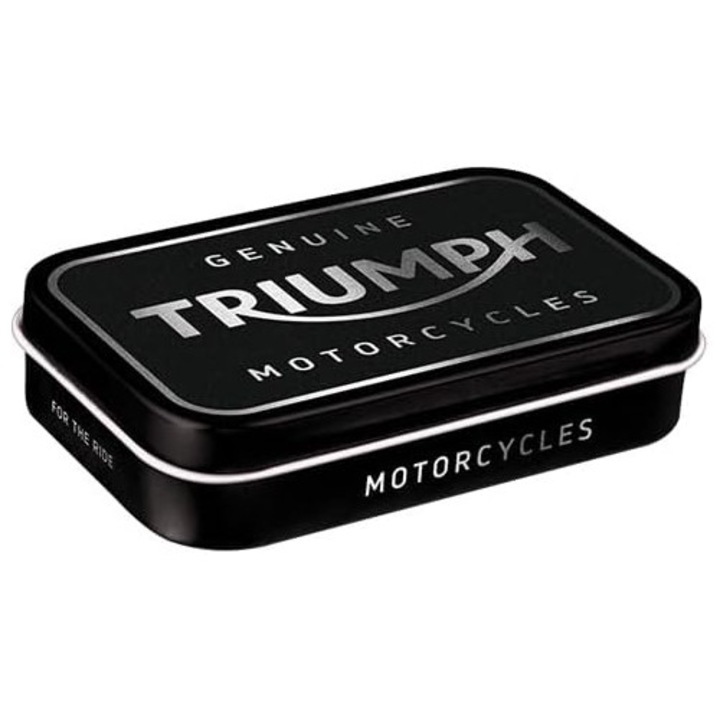 Cutie metalica cu bomboane mentolate XL Triumph Logo Silver