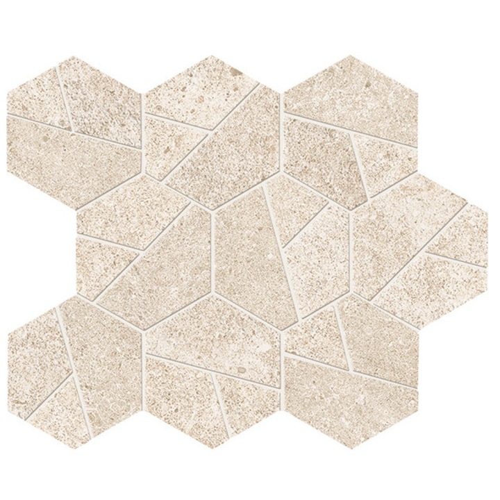 Dekoratív csempe, Atlas Concorde, Boost Stone, kőhatású, bézs, 25x28,5cm, szett 0,428m2