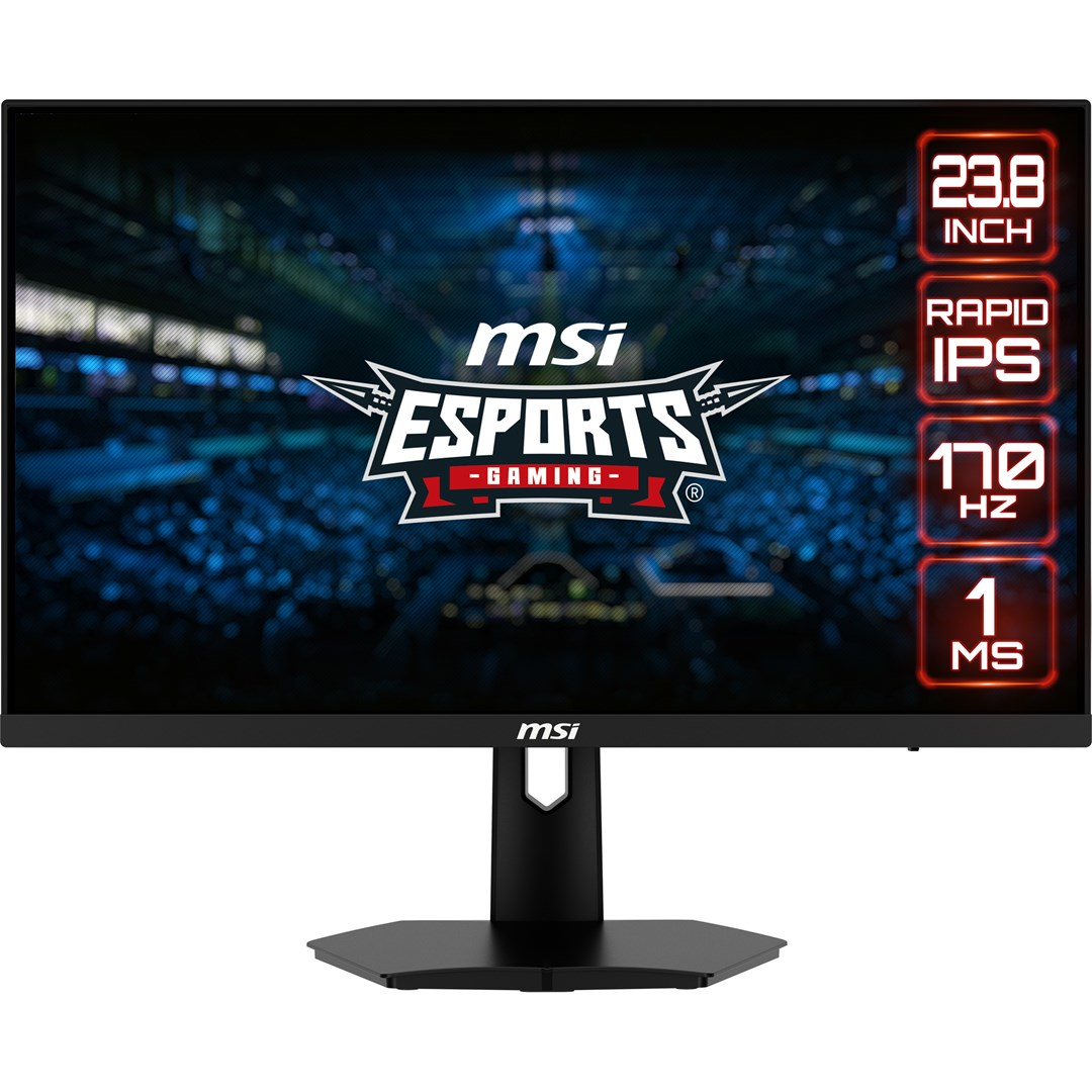 Gaming Monitor MSI G244F E2, 23,8" Full HD 1920 x 1080, IPS, 180 Hz, 1 ms, Vesa Adaptive, fekete