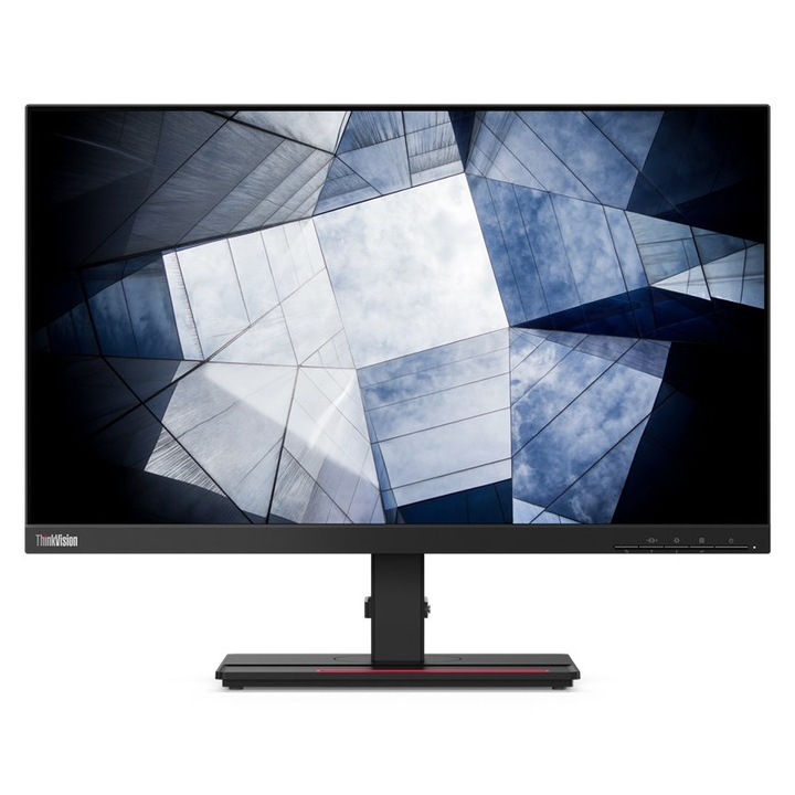 Lenovo ThinkVision P24h-2L monitor, 23,8 hüvelykes QHD 2560 x 1440, IPS, 60 Hz, 6 ms, fekete